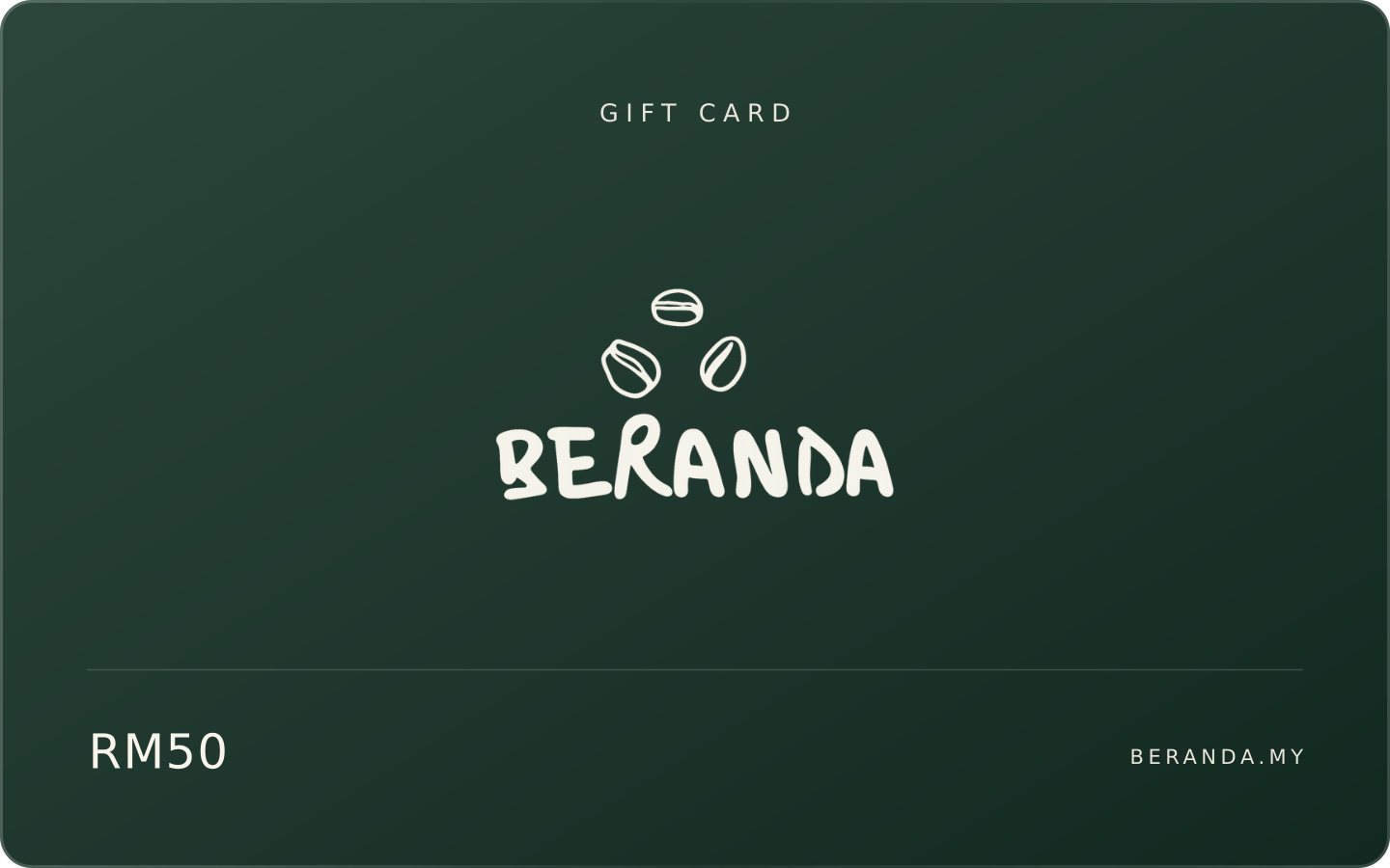 Beranda digital gift card, RM50.00